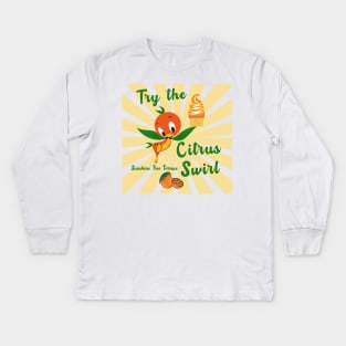 Citrus Swirl Sunshine Terrace Kids Long Sleeve T-Shirt